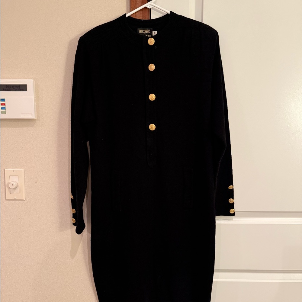 Black Sweater Dress Saks Fifth Avenue Don Sayres for Wellmore size 10